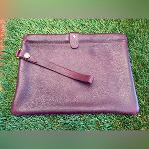 Plum Famed Framed Clutch Portland Leather Goods
